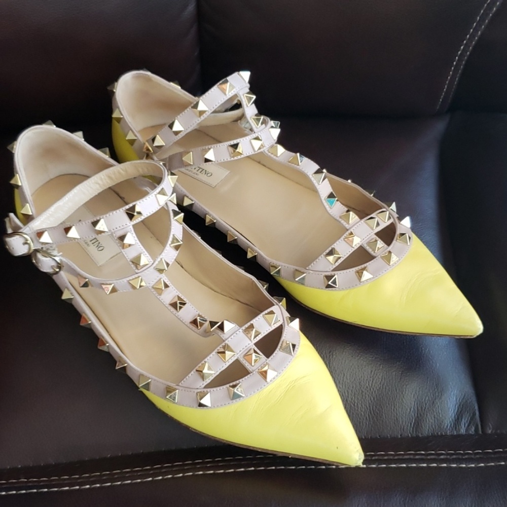 Valentino Garavani Rockstud Caged Ballerina Flats size 40